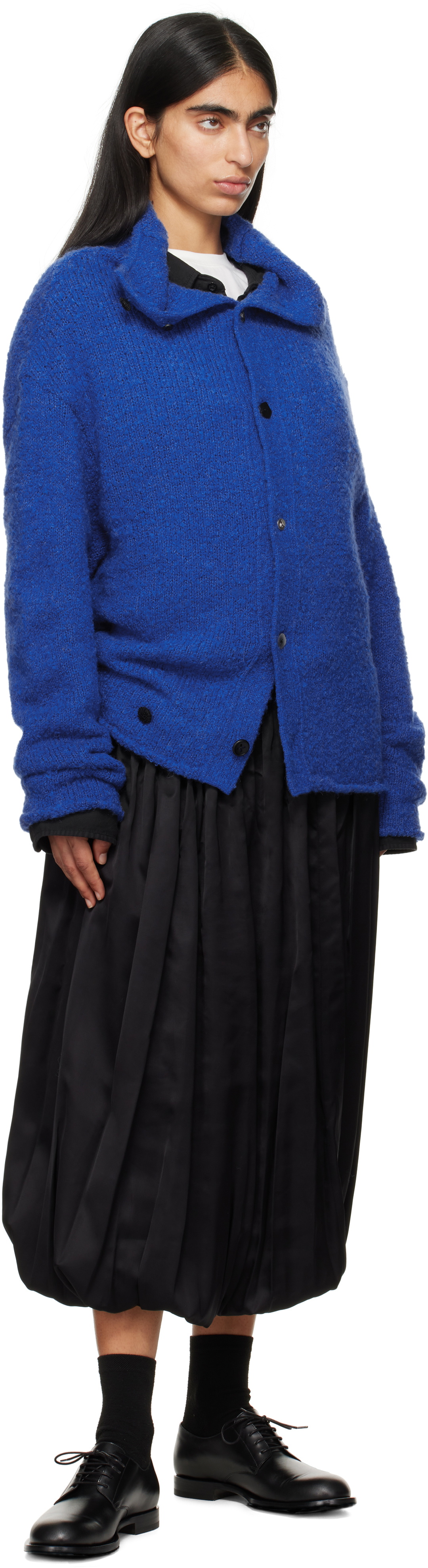 ADER error Blue Turtleneck Cardigan