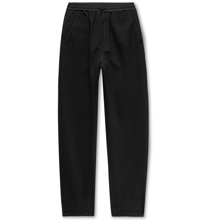 Photo: Y-3 - Wide-Leg Loopback Cotton-Jersey Sweatpants - Black