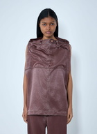 Issey Miyake Satin Denim Sleeveless Top
