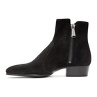 Balmain Black Suede Anthos Boots