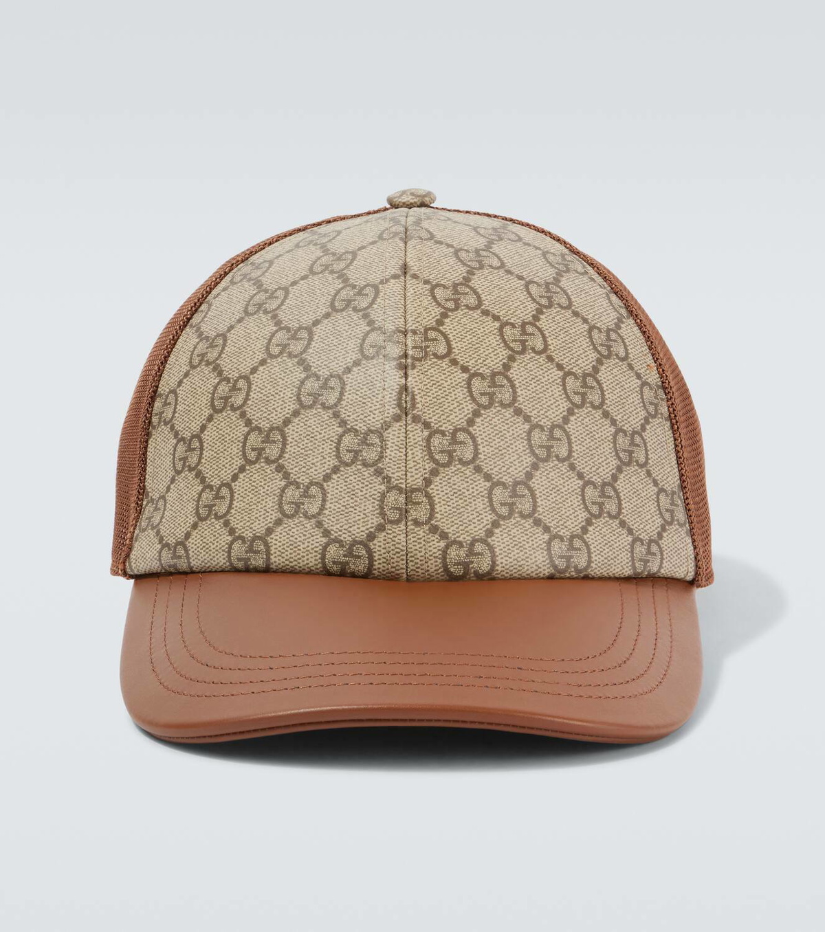 Gucci Cap Web Striped GG Canvas Baseball Beige Brown Gucci GG Monogram Web Stripe Canvas Baseball Cap Head Hat  main image 3