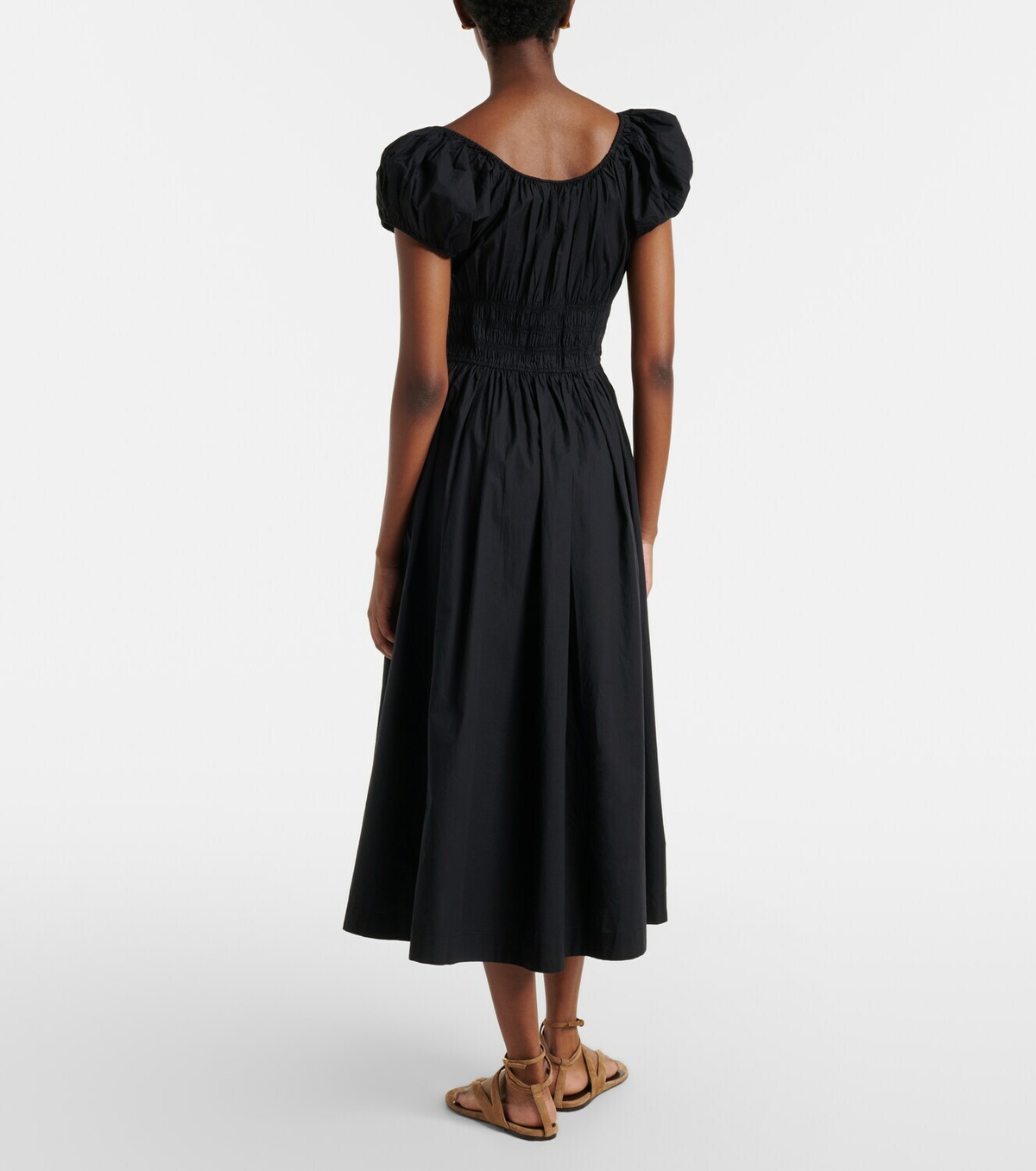 Dôen Quinn gathered cotton midi dress
