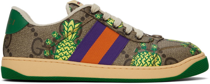 Photo: Gucci Beige & Green Screener Sneakers