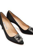 Manolo Blahnik Hangisi 75 Silk-satin Pumps