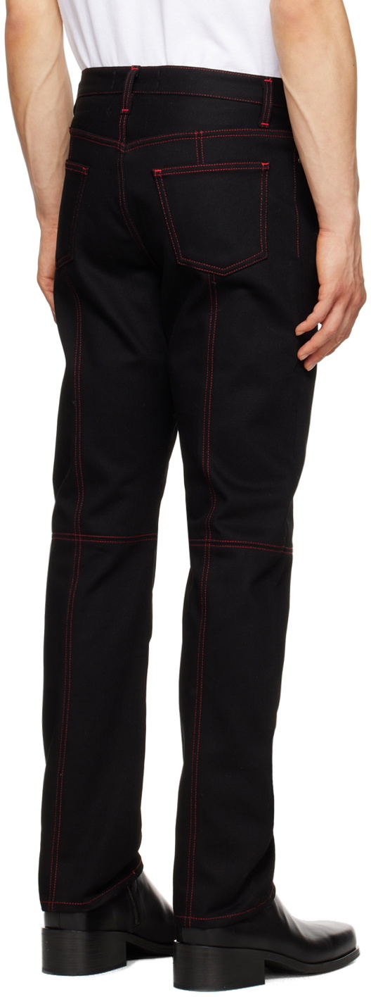 Steven Passaro Black Contrast Stitched Jeans
