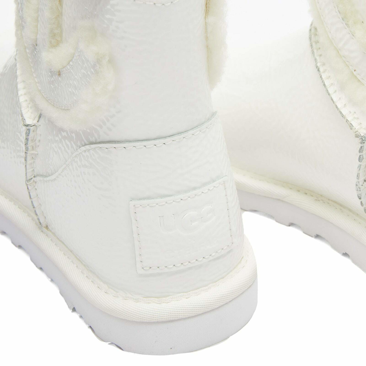 UGG Women's x TELFAR Mini Crinkle Boot in White Ugg