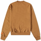 Heron Preston CTNMB Crew Sweat in Brown/Black