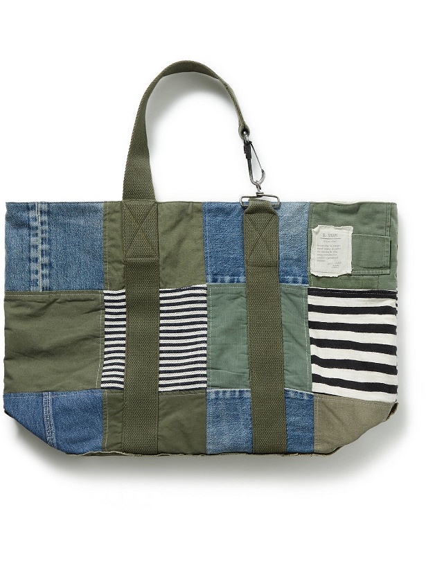 Photo: Greg Lauren - Patchwork Denim, Cotton-Canvas and Knitted Tote Bag