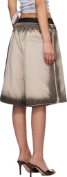 MISBHV Beige Oversize Mud Shorts