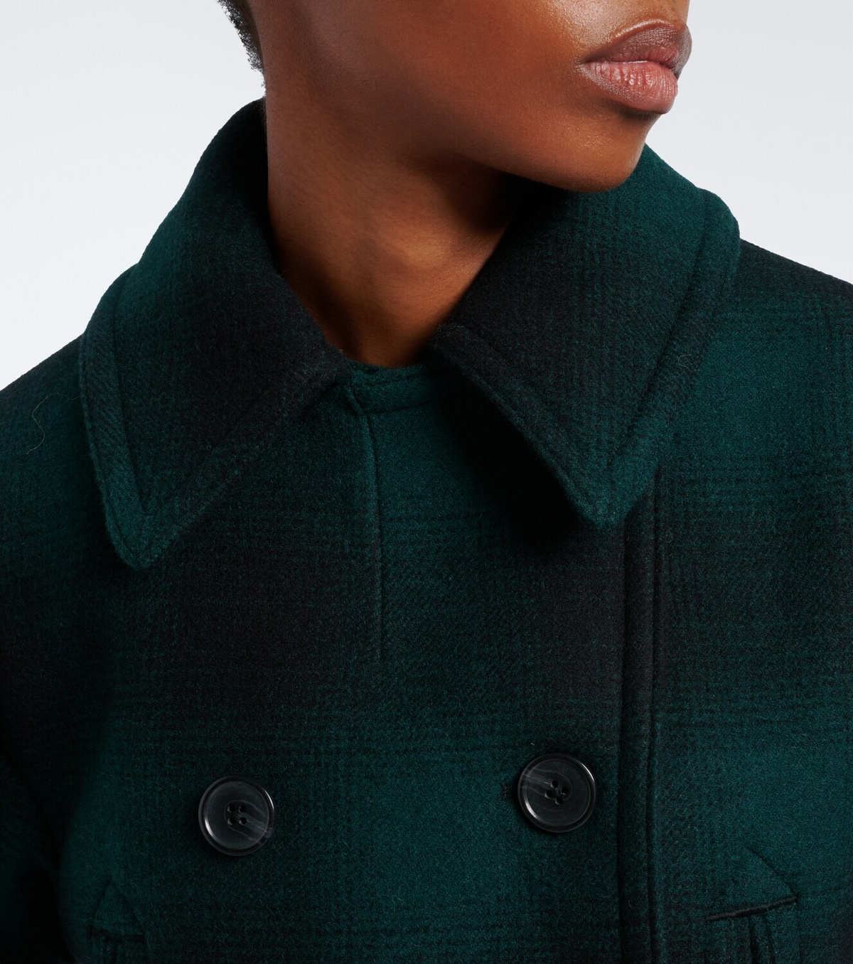 Polo Ralph Lauren Plaid wool-blend peacoat
