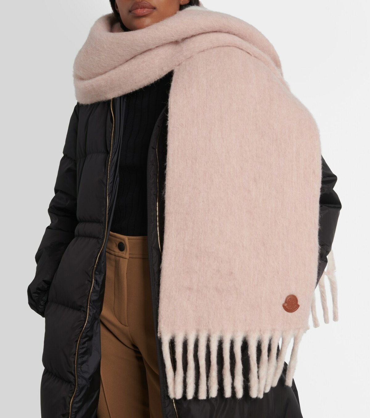 Moncler Alpaca and wool-blend scarf