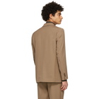 AURALEE Brown Wool Gabardine Mac Blazer