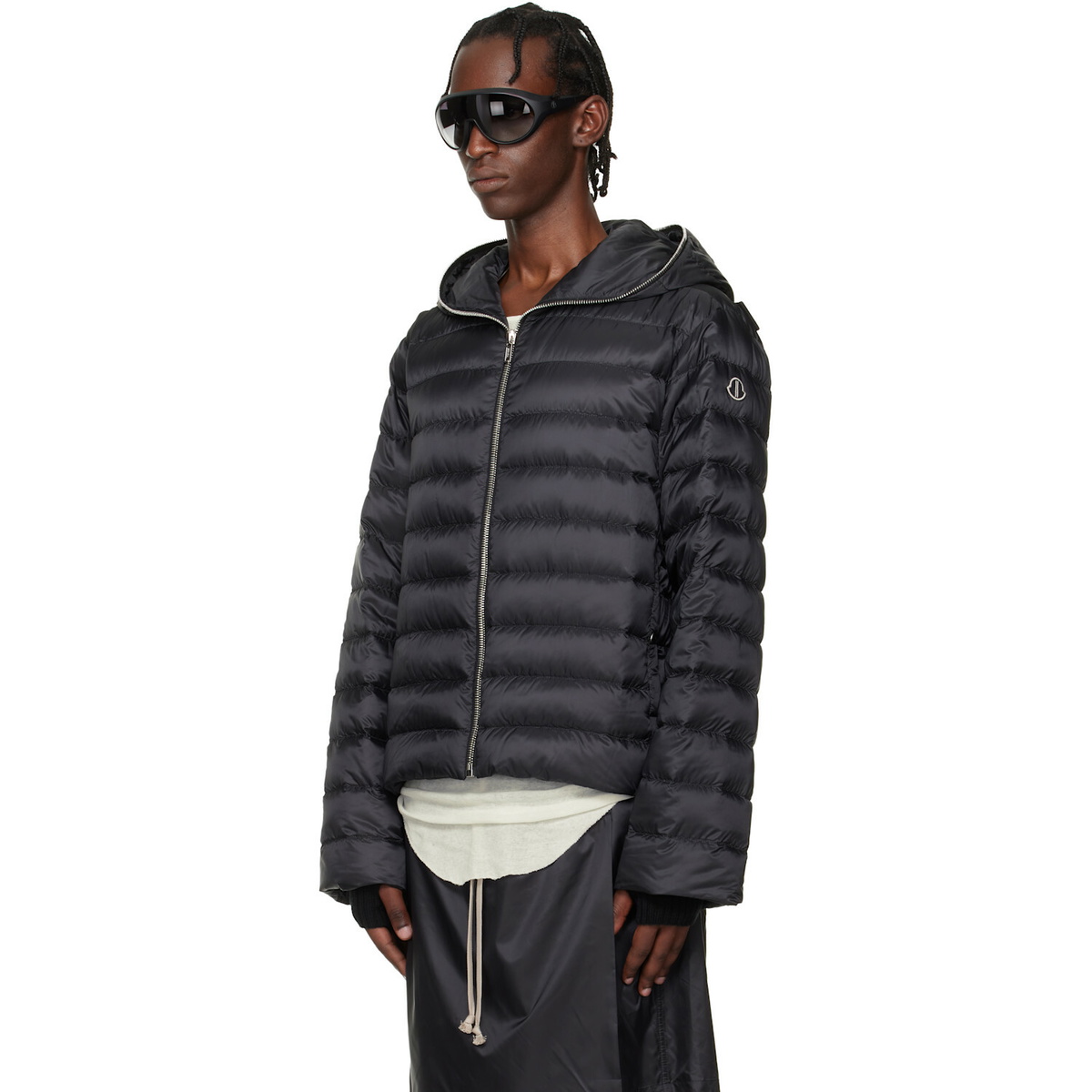 Rick Owens Moncler + Rick Owens Black Ziplock Down Jacket