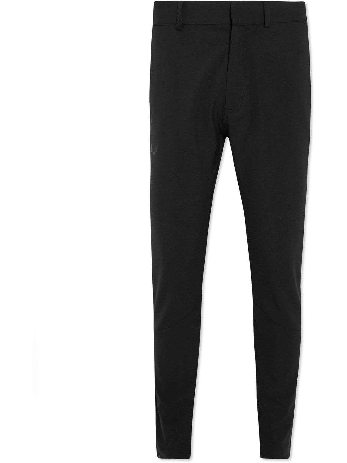 Tapered Panelled Stretch-Jersey Trousers - Black CASTORE