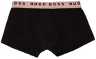 Boss Three-Pack Black & Multicolor Trunk Boxers