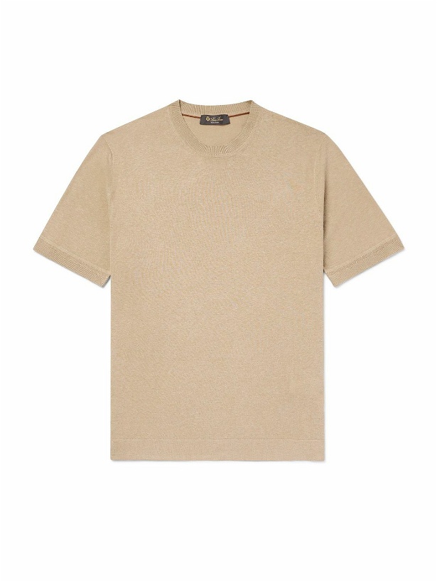 Photo: Loro Piana - Silk and Linen-Blend T-Shirt - Neutrals