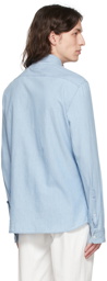Brunello Cucinelli Blue Cotton Shirt