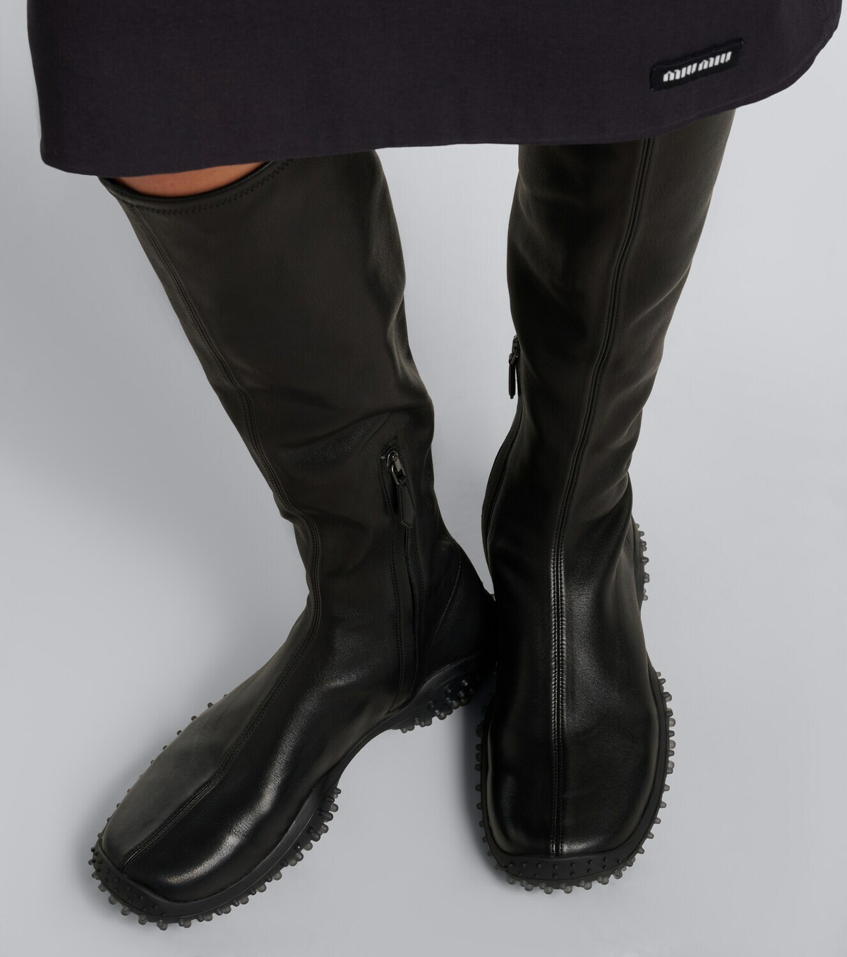 Miu Miu Leather knee-high boots