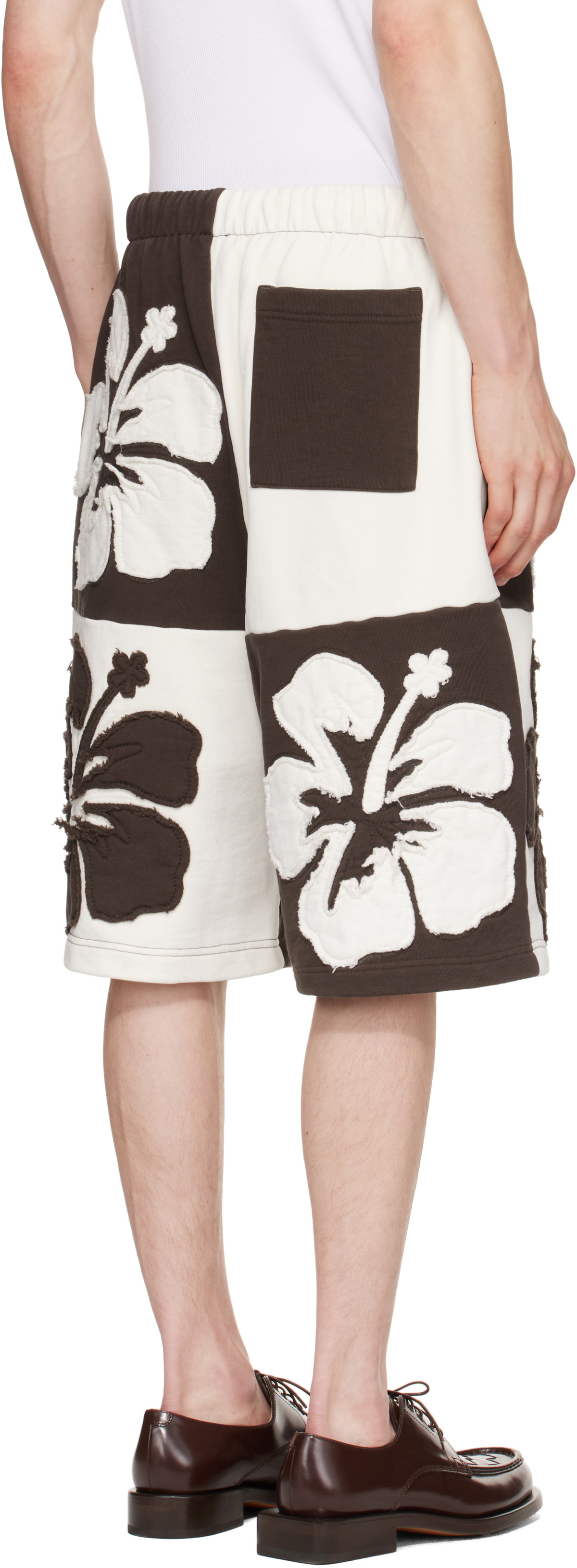 ABRA Brown & Off-White Flower Shorts