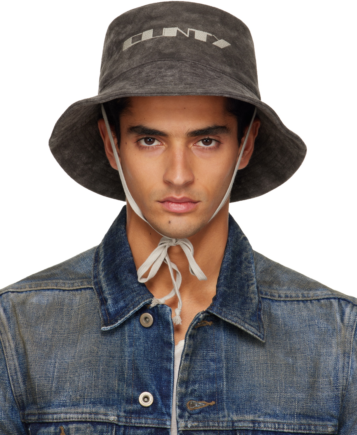 Rick Owens DRKSHDW Black Porterville Gilligan Bucket Hat Rick
