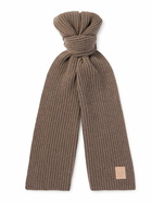 LOEWE - Logo-Appliquéd Ribbed Cashmere Scarf