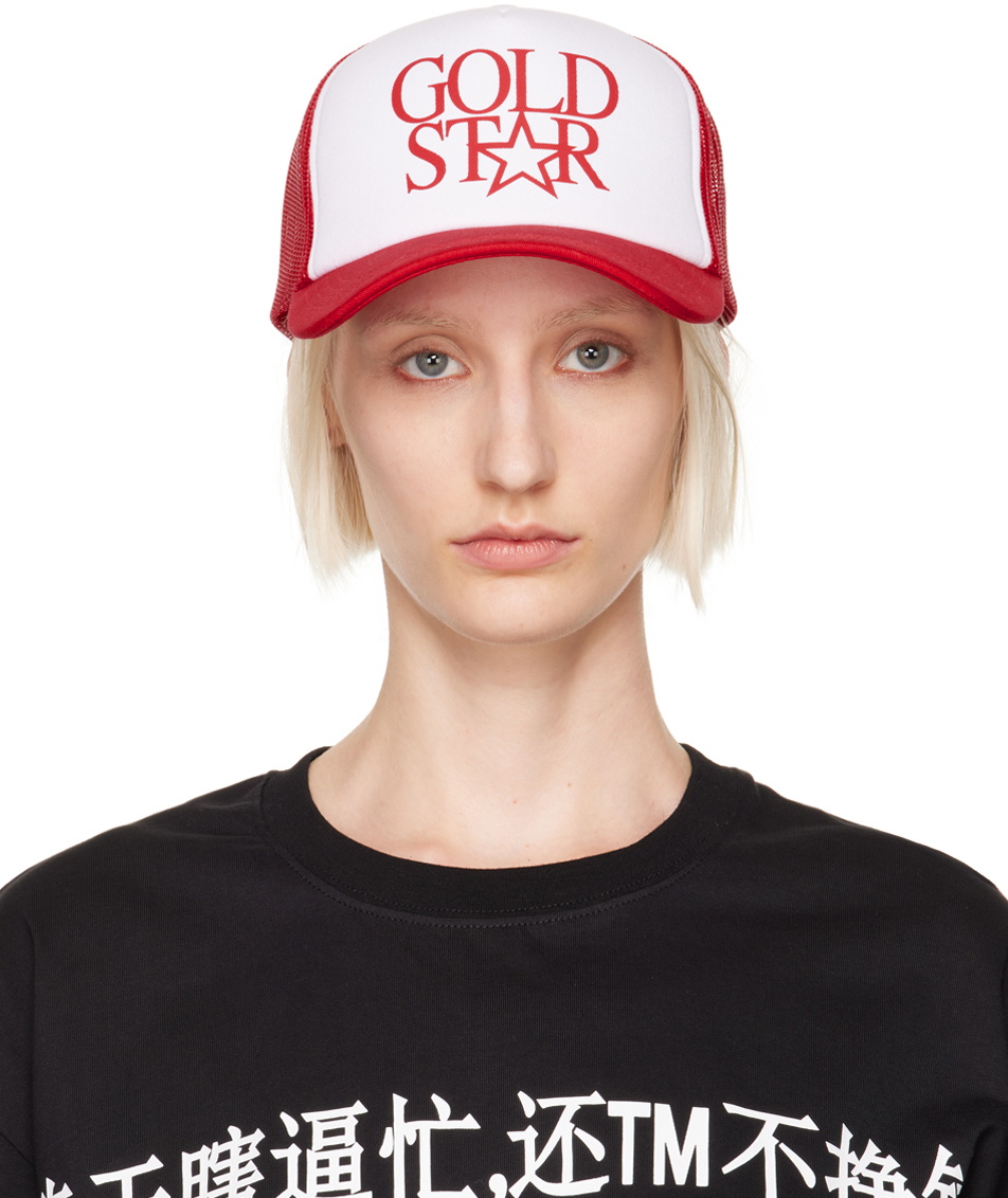 Praying White & Red 'Gold Star' Cap