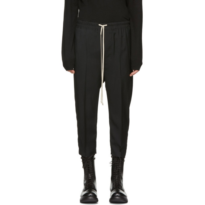 Photo: Rick Owens Black Wool Astaires Cropped Trousers