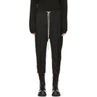 Rick Owens Black Wool Astaires Cropped Trousers