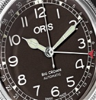 Oris - Big Crown Pointer Date Automatic 40mm Stainless Steel and Leather Watch - Black