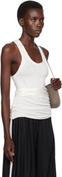 AARON ESH White Satin Tie Jersey Vest