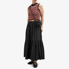 GANNI Women's Cotton Crochet Vest in Racing Red