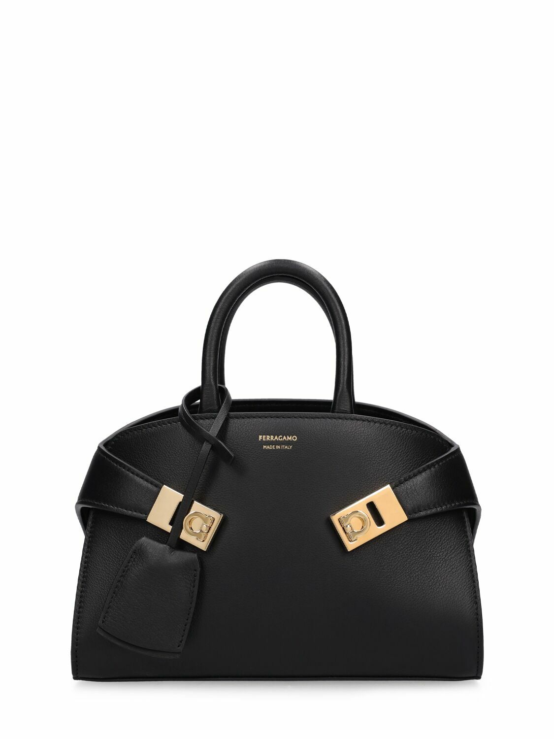 FERRAGAMO - Mini Hug Leather Top Handle Bag Salvatore Ferragamo