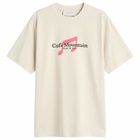 Café Mountain Men's Note T-Shirt in Vintage Ivory And Lupin