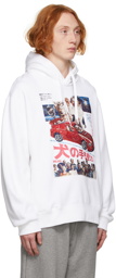 Doublet White Graphic Poster Hoodie