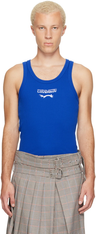 Photo: Charles Jeffrey LOVERBOY Blue Clash of Clans Edition Logo Tank Top