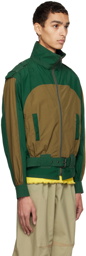 SC103 Green & Brown Paneled Jacket