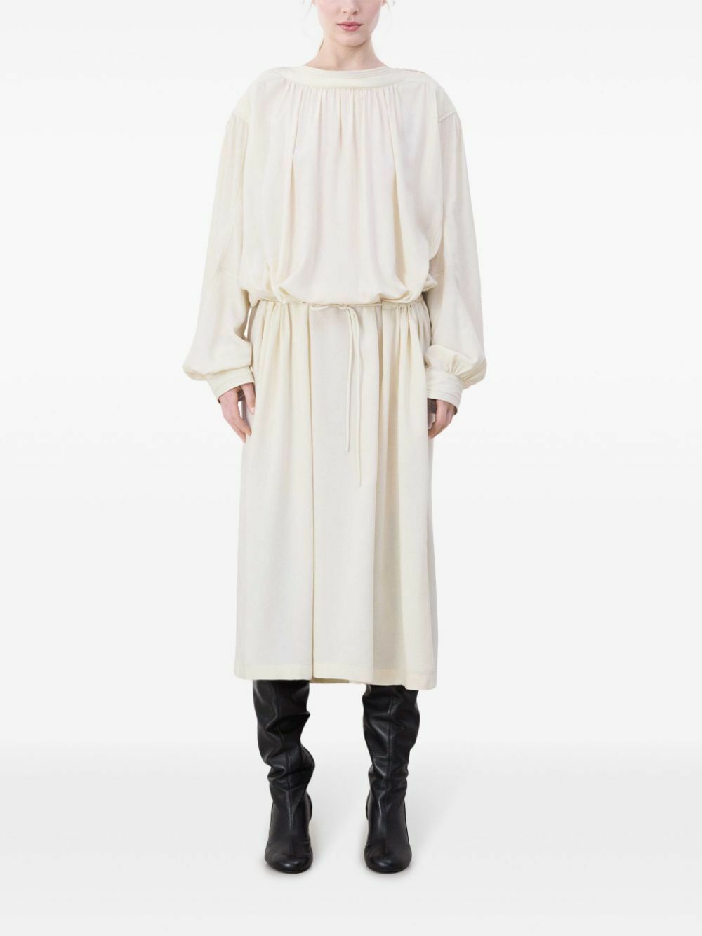 【送料&関税込】Lemaire Chemisier Midi Dress LEMAIRE Wrap-effect cotton-poplin midi shirt dress | NET-A