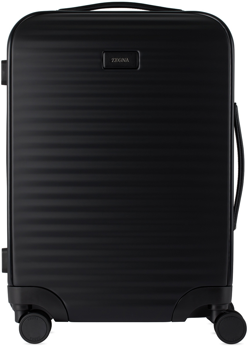 ZEGNA Black Polycarbonate Suitcase