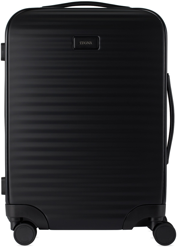 Photo: ZEGNA Black Polycarbonate Suitcase
