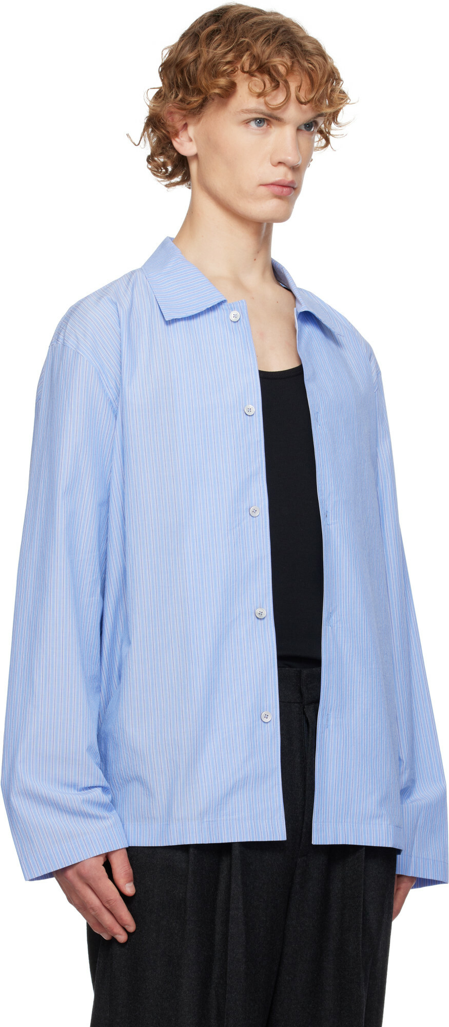LE17SEPTEMBRE Blue Striped Pyjama Shirt