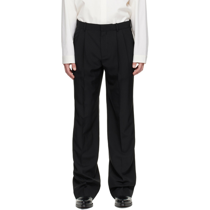 Photo: BALMAIN Black Wool Trousers