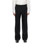 BALMAIN Black Wool Trousers