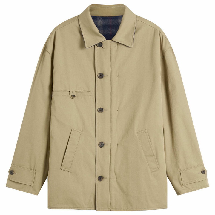 Photo: Maison Margiela Women's Parka Jacket in Beige/Blue