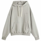 Anglan Men's Valley Tuck Sweat Balloon Hoodie in Melange Grey 