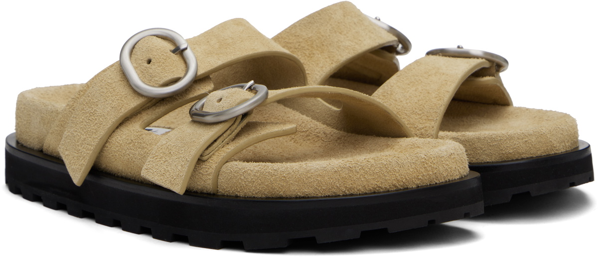 Jil Sander Beige Pin-Buckle Sandals Jil Sander