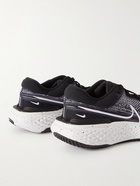 Nike Running - ZoomX Invincible Run Rubber-Trimmed Flyknit Running Sneakers - Black