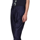 Blue Blue Japan Navy High Density Satin Trousers