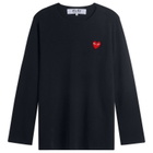 Comme des Garçons Play U Sweater Red Emblem Knit in Navy
