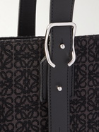 Loewe - Leather-Trimmed Logo-Jacquard Canvas Tote Bag
