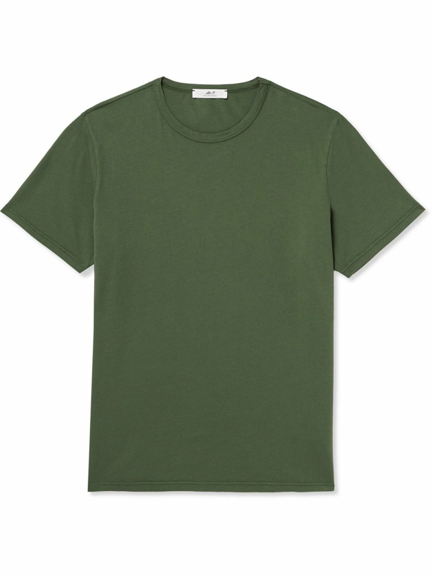 Photo: Mr P. - Garment-Dyed Cotton-Jersey T-Shirt - Green